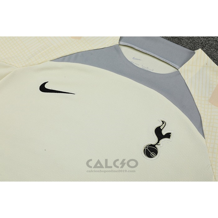 Tuta da Track Tottenham Hotspur Manica Corta 2022-2023 Beige - Pantaloncini